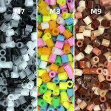 Pana-beads 500 pezzi/confezione, perline da fondere da 5mm, 9 colori misti, dimensione classica, compatibili con Hama e Perler, per arte a pixel, artigianato e regali fatti a mano, creazione di gioielli, ricambi, perline Perler