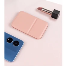 1pc Foldable Rectangle Shaped Portable Makeup Mirror With Stand, Travel Mirror, Beauty Tool, Desk Mirror, Gift For Women/Girl - Pink - View 7