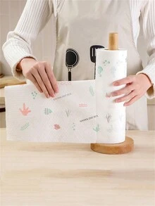 165 Chiếc Khăn Lau Slouchy Dùng Một Lần, Lau Nhà Bếp, Siêu Thấm Hút, Không Rụng Lông, In Hình, Màu Sắc Ngẫu Nhiên - Nhiều màu - Xem 3