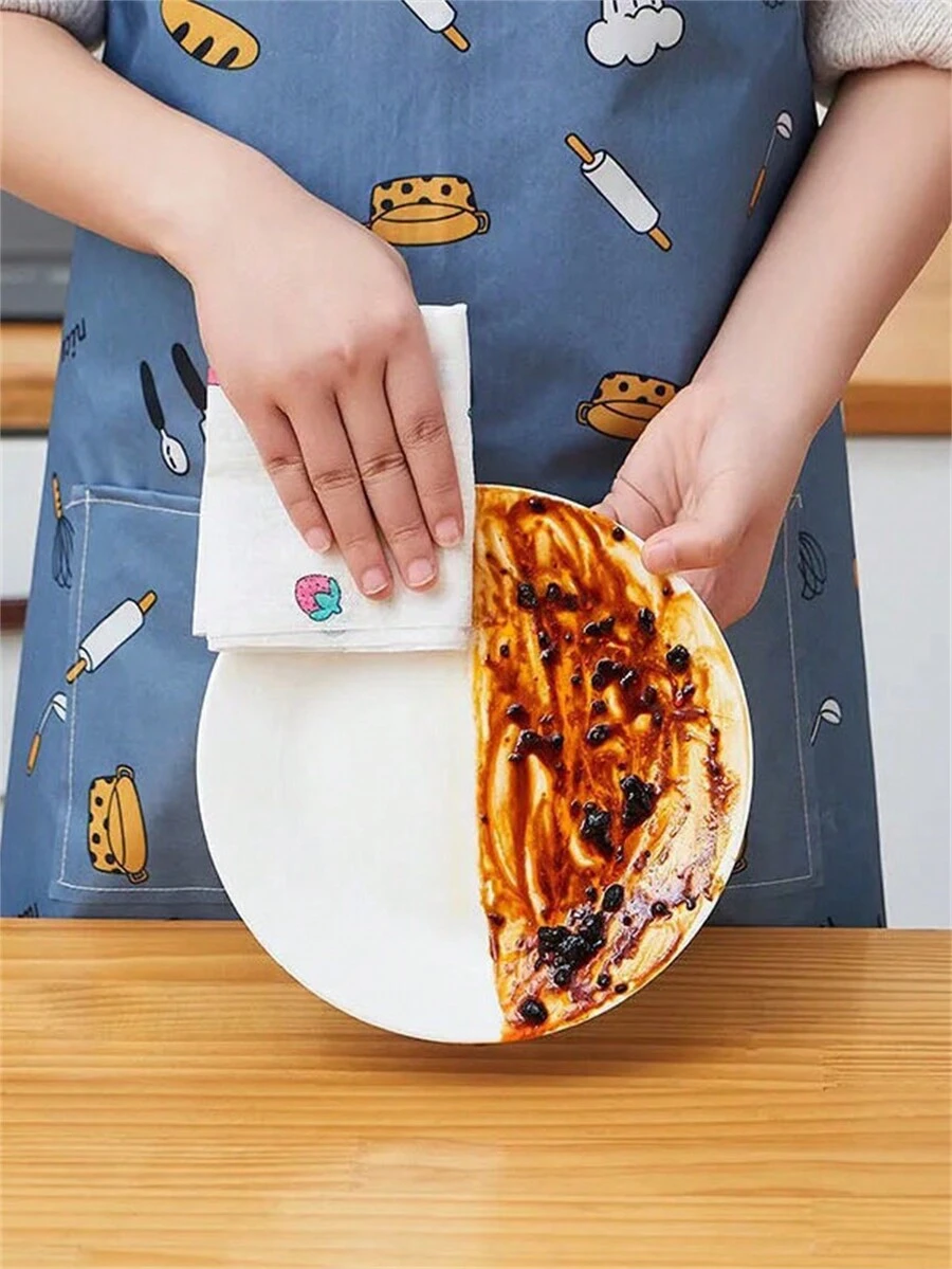 165 Chiếc Khăn Lau Slouchy Dùng Một Lần, Lau Nhà Bếp, Siêu Thấm Hút, Không Rụng Lông, In Hình, Màu Sắc Ngẫu Nhiên - Nhiều màu - Xem 1