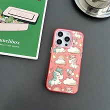 1 Miếng Màu hồng Kỳ lân Chống trượt Chống sốc Ốp lưng & bao da điện thoại Tương thích với iPhone - hồng[0] - Xem 3