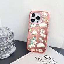 1 Miếng Màu hồng Kỳ lân Chống trượt Chống sốc Ốp lưng & bao da điện thoại Tương thích với iPhone - hồng[0] - Xem 6
