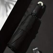 1支時尚簡約可摺疊勾子手柄雨傘 - 紫色 - 查看 7