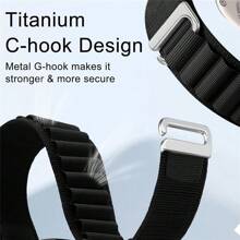 Alpine Loop Band Compatible With Apple Watch Strap Ultra 2 49mm 45mm 41mm 44mm 40mm 42mm 38mm Band Metal G-Hook Nylon Bracelet  Ultra 9 5 SE 6 7 8 Strap