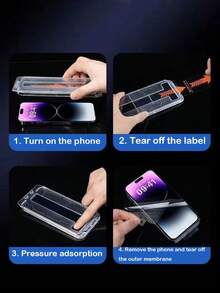 Tempered Glass Screen Protector, Compatible With Iphone 11 12 13 14 15 Pro Max Series, Dust-Free, Bubble-Free And Easy To Install - Clear - View 7