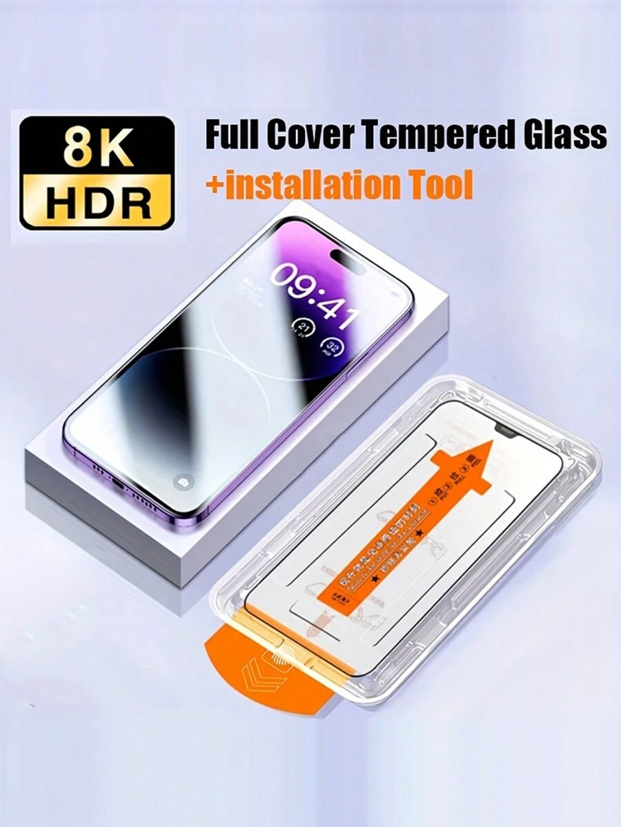 Tempered Glass Screen Protector, Compatible With Iphone 11 12 13 14 15 Pro Max Series, Dust-Free, Bubble-Free And Easy To Install - Clear - View 1