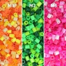 Pana-beads 500 pezzi/confezione, perline da fondere da 5mm, 9 colori misti, dimensione classica, compatibili con Hama e Perler, per arte a pixel, artigianato e regali fatti a mano, creazione di gioielli, ricambi, perline Perler