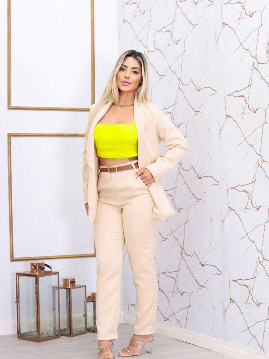 Women Blazers - Màu be - Xem 1