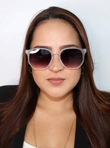 男士夏季時尚太陽眼鏡，戶外防曬，適合當作禮物贈送給朋友，休閒風格 - 白色 - 查看 4