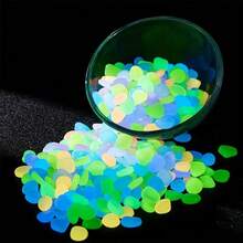 50pcs/300pcs/1000pcs Luminous Pebbles, Glow In The Dark Decorative Stones For Party, Vase, Aquarium, Garden, Swimming Pool, Bar, Courtyard Landscaping,Christmas