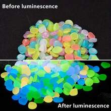 50pcs/300pcs/1000pcs Luminous Pebbles, Glow In The Dark Decorative Stones For Party, Vase, Aquarium, Garden, Swimming Pool, Bar, Courtyard Landscaping,Christmas