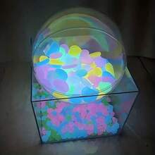 50pcs/300pcs/1000pcs Luminous Pebbles, Glow In The Dark Decorative Stones For Party, Vase, Aquarium, Garden, Swimming Pool, Bar, Courtyard Landscaping,Christmas