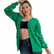 Women Cardigans - GREEN FLAG - View 2