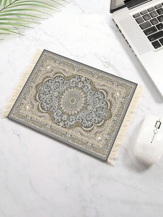 แผ่นรองเมาส์พรมทำมือ - แผ่นรองเมาส์ยางพรมวินเทจสำหรับตกแต่งโต๊ะทำงานที่บ้าน พรมเมาส์ กลับไปโรงเรียน แผ่นรองเมาส์สำหรับเล่นเกม อุปกรณ์เสริมโต๊ะทำงาน อุปกรณ์สำนักงาน แผ่นรองเมาส์สำหรับโต๊ะทำงาน