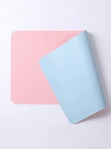 1 Miếng Xanh & Màu hồng Văn phòng Miếng lót chuột Bàn Tấm lót Với Phong cách Đơn giản Và Dễ Đến Lau sạch - Màu xanh nhạt - Xem 3