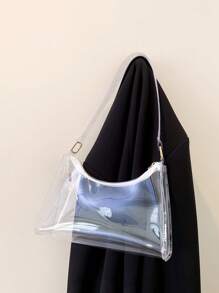 透明錢包體育場認可女性小透明斜跨包時尚可愛透視手提袋肩背袋。體育場認可12*12*15清晰透明手提包適用於音樂會、體育活動、節慶等活動