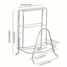 1 Supporto Per Piatti, Supporto Verticale Per Asciugare I Piatti In Acciaio Inossidabile, Porta Coperchi Multi-linea Per Pentole Da Riporre Sul Ripiano, Per Piatti, Pentole, Padelle E Taglieri, Organizzatori E Contenitori Da Cucina, Accessori Da Cucina - Argento - Visualizzare 5