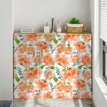 1捲自粘墻紙,花卉接觸紙,揭開即貼,防水可拆式客廳廚房臥室宿舍壁紙,家具翻新壁紙,美學壁紙 - 杏色 - 查看 2