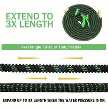 25-100FT Heavy Duty Expandable Flexible Garden Magic Water Hose Pipe With Spray Gun - Green - View 2