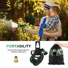 25-100FT Heavy Duty Expandable Flexible Garden Magic Water Hose Pipe With Spray Gun - Green - View 4