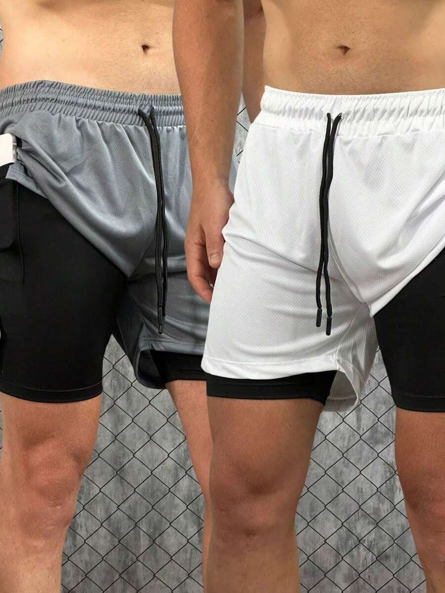 Men Shorts - 白色 - 查看 1