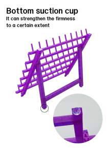 60-Spool Thread Rack, Plastic Thread Holder Sewing Organizer For Sewing, Quilting, Embroidery, Hair-Braiding Plastic Thread Rack/Thread Holder(Purple) - Purple - View 3