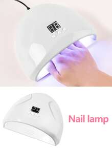 LULAA UV LED Light For Gel Nails15pcs/Set Manicure Kit With Uv Lamp, Electric Nail Drill, Steel Push, Dust Brush, Buffer Block, Cuticle Fork, Nail Art Decorations Manicure Tools DIY Salon Home Gifts