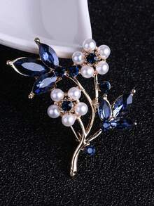 yijiangbeiting 水鑽裝飾胸針 - 藏蓝色 - 查看 16