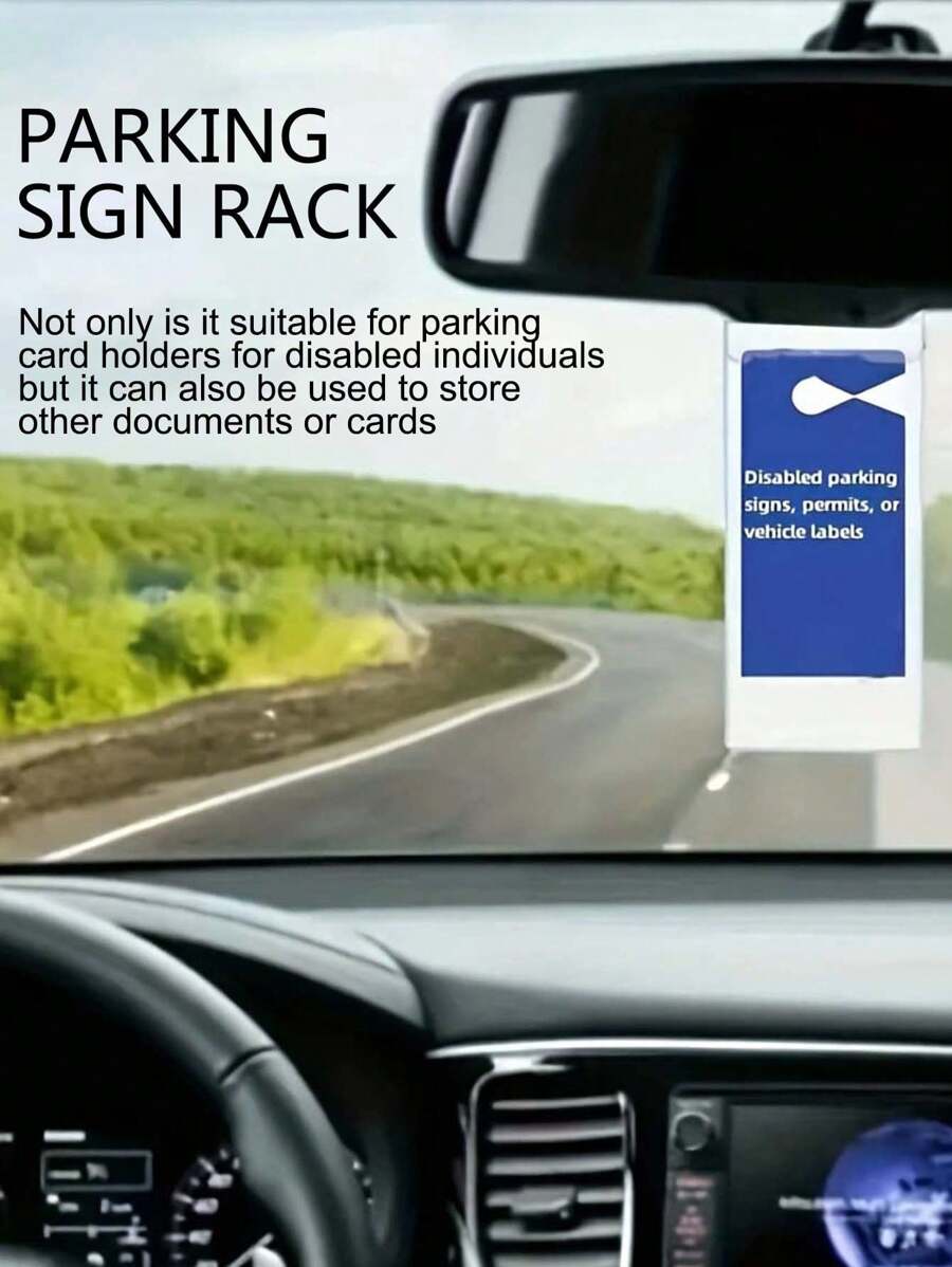 3pcs Disabled Parking Permit Holders, Clear Pvc Hang Tags Pouch&Big