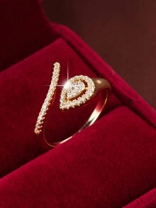 1 Miếng Duy nhất Thiết kế rắn Mở có thể điều chỉnh Nhẫn Đối với phụ nữ - Nhiều màu - Xem 2