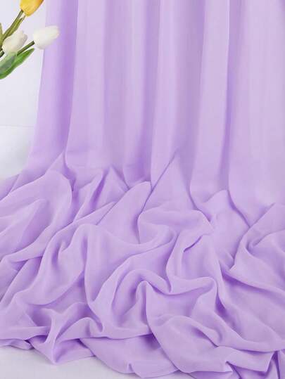 1pc Chiffon Solid Color Wedding Ceremony Reception Party Backdrop