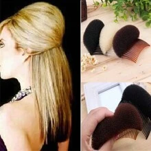 1PC Hair Comb Bun Chignon Padded Comb Invisible Hair Comb Pin Hair Styling Pins Women Women Hair Accessories, oddychająca poduszka Hair Applicator Root Fluffy Hair Clip On Both Sides Heighting Invisible Sponge Back Head Hair Comb Sponge BB Hair Clip Headpiece