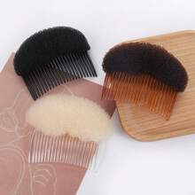 1PC Hair Comb Bun Chignon Padded Comb Invisible Hair Comb Pin Hair Styling Pins Women Women Hair Accessories, oddychająca poduszka Hair Applicator Root Fluffy Hair Clip On Both Sides Heighting Invisible Sponge Back Head Hair Comb Sponge BB Hair Clip Headpiece