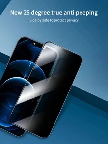 自動除塵、防窺視、易貼屏幕保護貼，適用於蘋果 iPhone 15/14/13/12/11/X 系列 (1入) - 彩色 - 查看 5