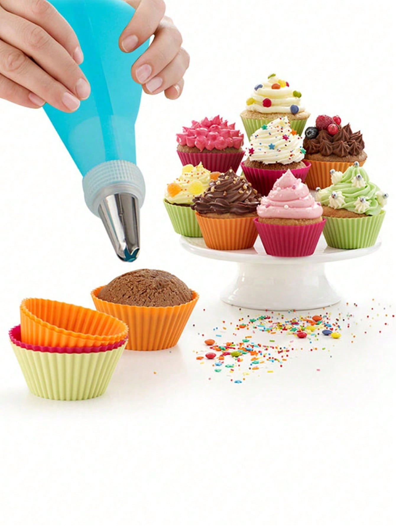 مجموعة أدوات تزيين الكيك 21 قطعة مجموعة أدوات الخب...