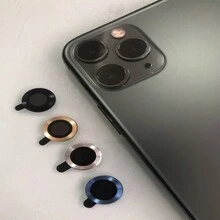 3 CÁI 2 CÁI Kim loại Bảo vệ ống kính máy ảnh đơn Tương thích với IPhone 11 12mini 11Promax 13 14 15Pro Max 14Plus 13Pro 15Pro 14Pro I15 Phụ kiện nắp ống kính thủy tinh - Màu xanh lam - Xem 5