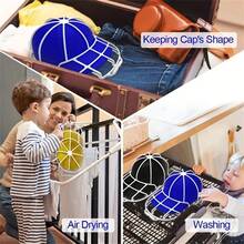 Hat Washer Cap Washing Frame - 2in1 Design With Hat Clip, Baseball Hat Cleaning Solution - Black - View 7