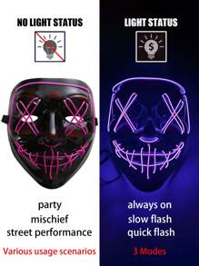 1 mascarilla LED V-Face, 1 par de dedales iluminados, 1 mascarilla LED de signo de dólar, 1 mascarilla LED de calavera, 1 mascarilla LED de conejito, máscara de conejita, máscara de pirata de un solo ojo, máscara de cosplay de fiesta y carnaval, suministros para hacer ambiente de fiestas, accesorios de evento festivo, lámpara mágica de dedo brillante, accesorios de fiesta para hacer bromas, accesorios mágicos, accesorios de fiesta, baile de dedo brillante, máscara decorativa de broma, 3 modos de luz, juguetes de fiesta familiares, accesorios de fiesta para hombres y mujeres, máscaras de disfraz de Navidad, Halloween y Pascua, regalo de fantasía - Multicolor - Ver 17