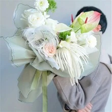 5 Stück/10 Stück/20 Stück wasserdichtes Blumenstraußeinwickelpapier, geeignet für Muttertagsgeschenke, Partydekorationen, Blumenladen-Artikel, Hochzeiten, Geburtstagsgeschenke, DIY - gold umrandet, koreanischer Stil mit Farbverlauf, einfarbig mit Roségold-Rahmen, Schulanfang am Valentinstag
