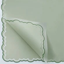 5 Stück/10 Stück/20 Stück wasserdichtes Blumenstraußeinwickelpapier, geeignet für Muttertagsgeschenke, Partydekorationen, Blumenladen-Artikel, Hochzeiten, Geburtstagsgeschenke, DIY - gold umrandet, koreanischer Stil mit Farbverlauf, einfarbig mit Roségold-Rahmen, Schulanfang am Valentinstag