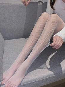 3pairs/Set Colored Rhinestone Fishnet Pantyhose