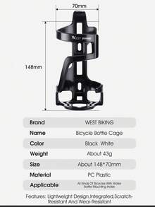 WEST BIKING 1 Miếng đi xe đạp Xe đạp Giá giữ tách Đối với Xe đạp đường Đạp xe , Nhẹ Lồng chai núi Đối với Ba môn phối hợp - màu đen - Xem 3