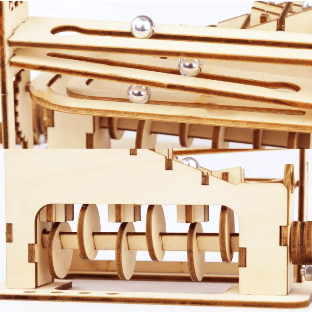 3d Wooden Roller Coaster Assembly Model With , Diy Puzzle Toy And