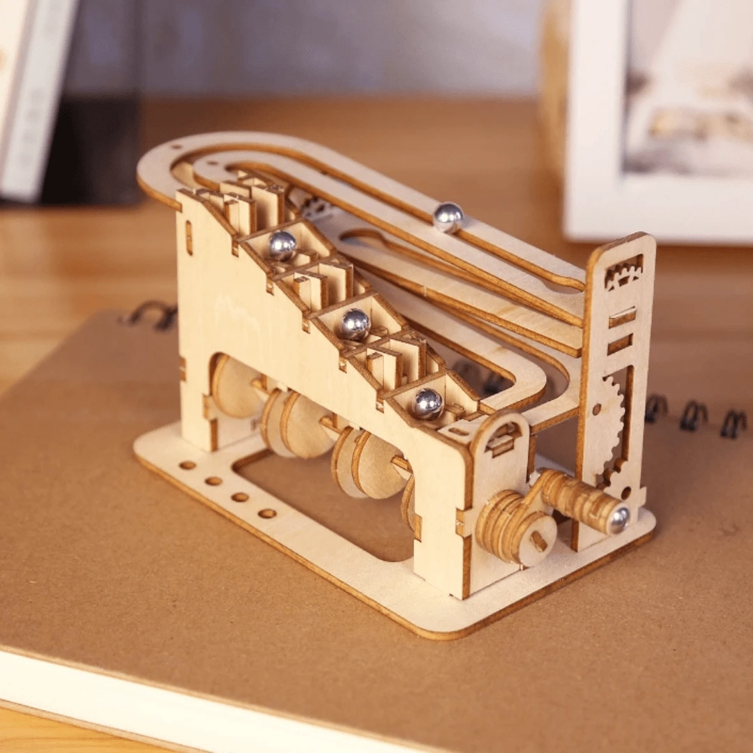 3d Wooden Roller Coaster Assembly Model With , Diy Puzzle Toy And