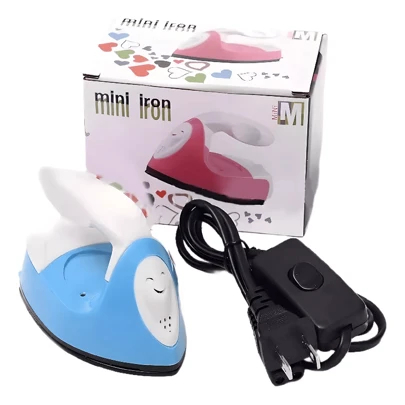 Plancha Mini Portátil Vertical De Mano Para Ropa Tu Aliada Práctica En Viajes Excursiones Perfecta Para Pequeñas Prendas Y También Para Trabajos De Artesanía - W2055 - Mini plancha - Azul