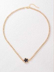 1 Miếng Nhiều màu Hình hoa Pha lê Vòng cổ mặt dây chuyền Đối với phụ nữ - Đỏ - Xem 8