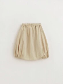 MARC&JANIE Young Girls' Casual French Style Moisture Wicking Quick-Drying Loose Split Hem Lantern Skirt, Spring/Summer - Khaki - View 7