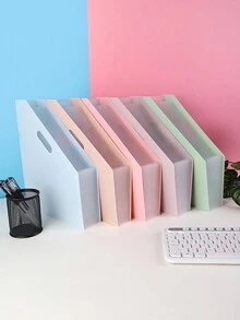 1pc Standing Vertical Accordion Style Folder Organizer, Multi-Layer File Storage Bag, Desk Sorting Classification Clip - Mint Blue - View 1