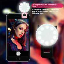 Cartoon Selfie Ring Light, Led Light For Live Streaming & Video Recording With Clamp Mount - Blue - View 2