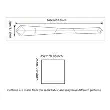 3pcs/Set Paisley Pattern Chestnut Blossom Polyester Tie With Pocket Square And Cufflinks, Groom Wedding Suit Necktie Work - Cashew Pattern - View 2